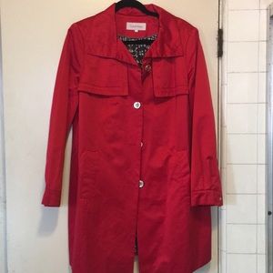 Calvin Klein Red Trench Coat L